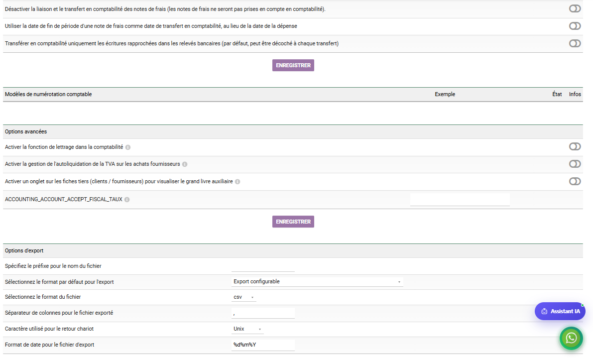Configuration du module de comptabilité partie 2 dans Comdev ERP